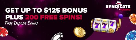 syndicate casino first deposit bonus